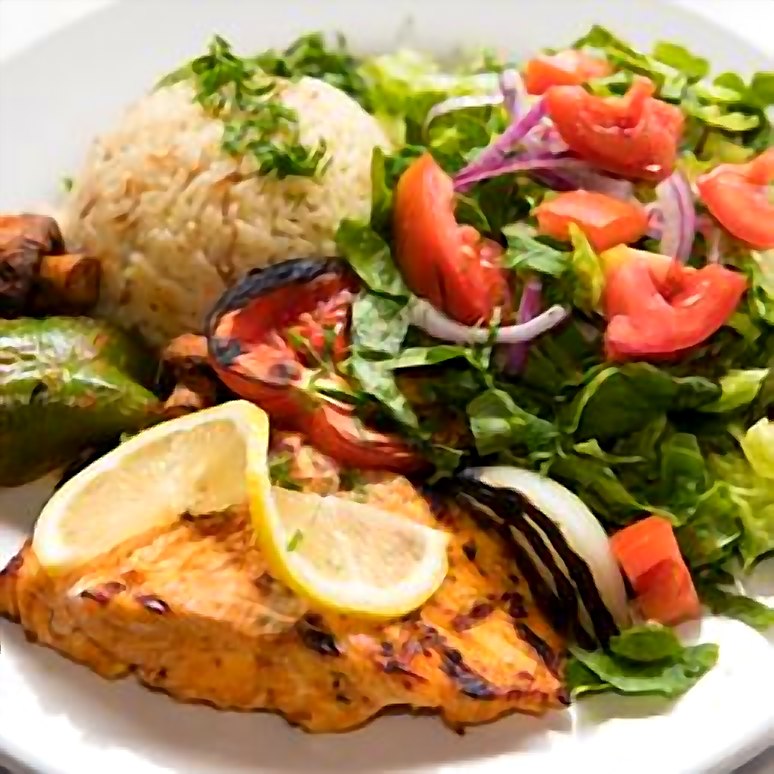 Grilled salmon fillet